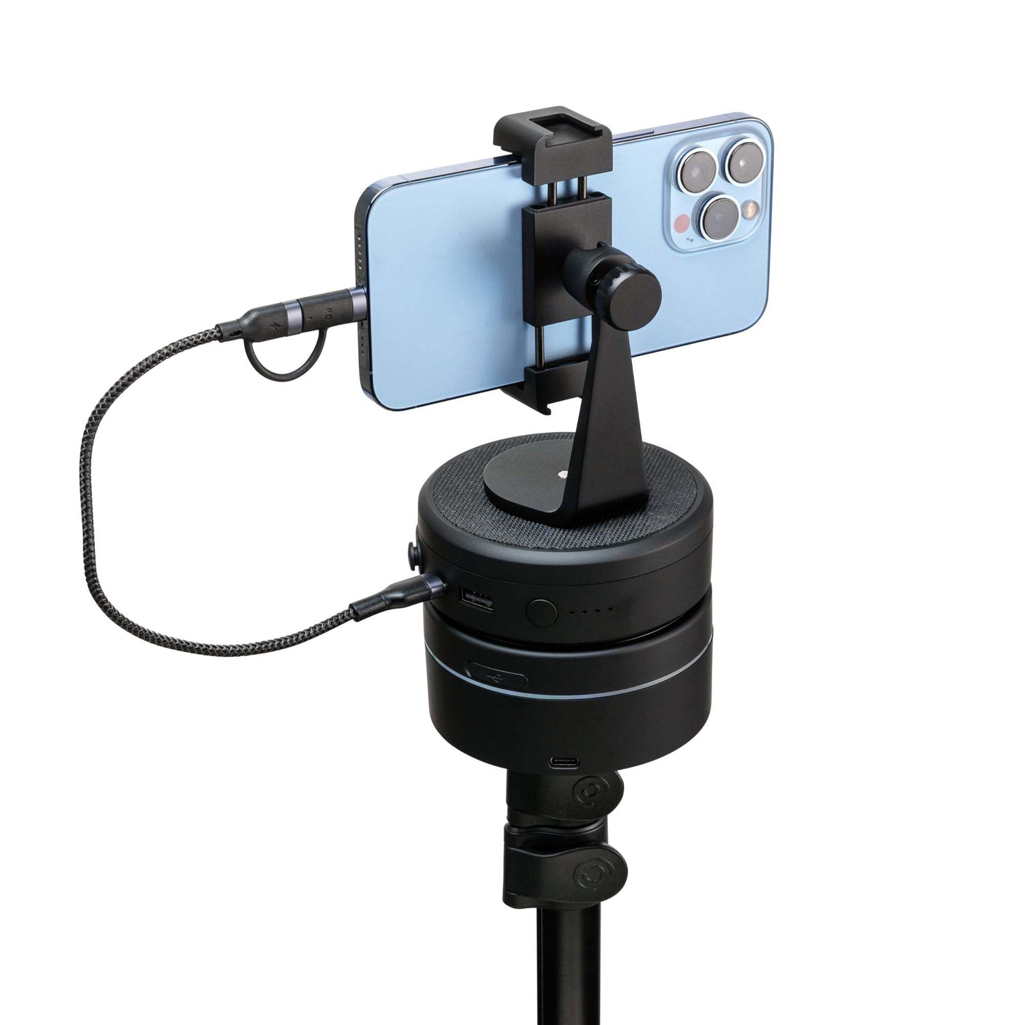 Portable 9000mAh power bank with dual USB ports, fast charging, and seamless Pivo Pod integration.