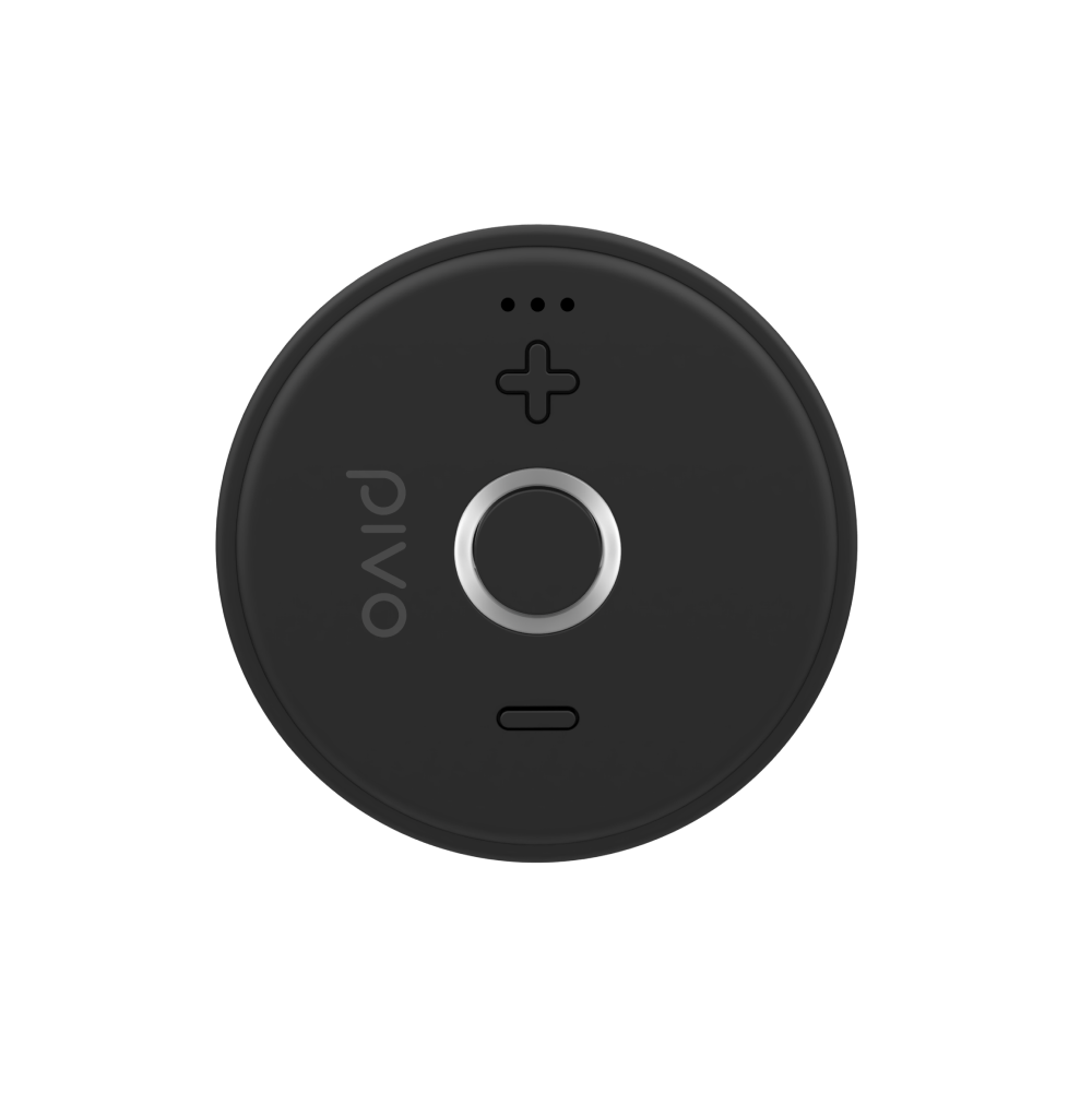 Pivo Wireless Mic, compact Bluetooth microphone with noise cancellation, 200-ft range.