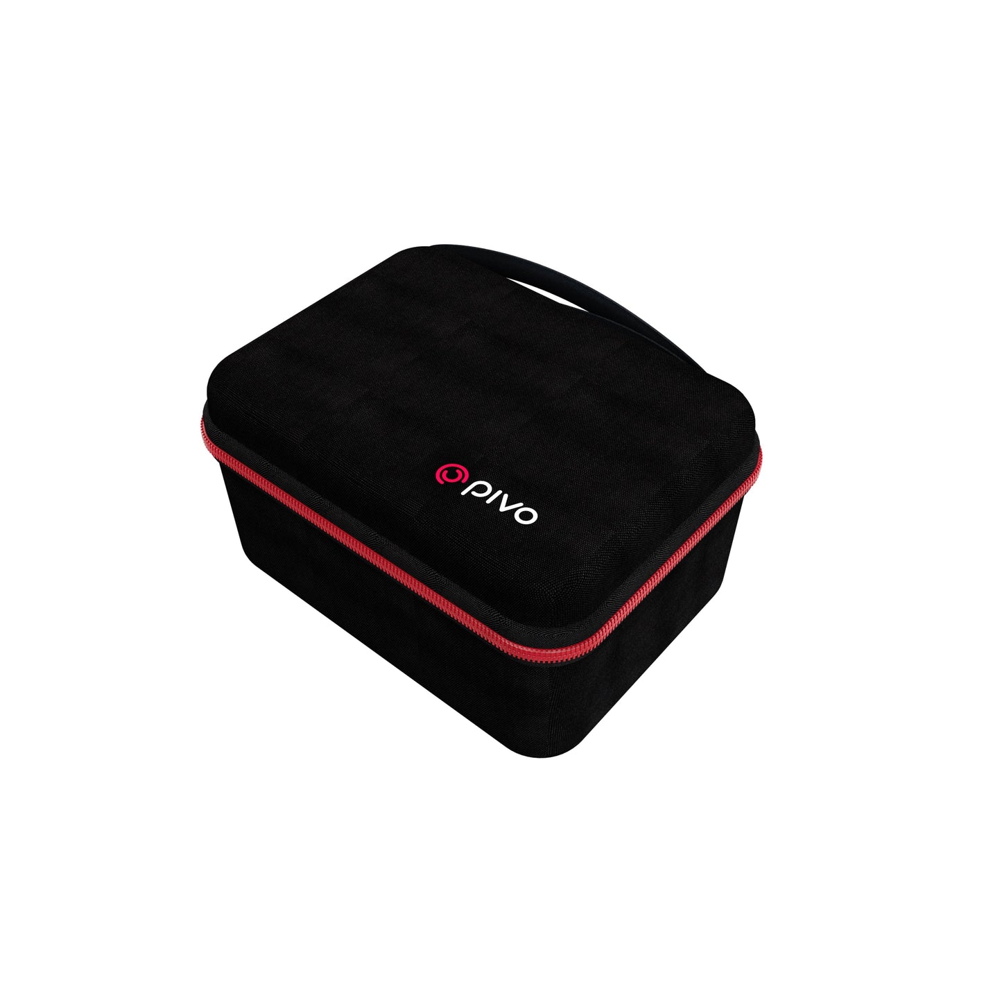 Compact Pivo Travel Case Mini with red zipper, ideal for Pivo Pod protection and portability.