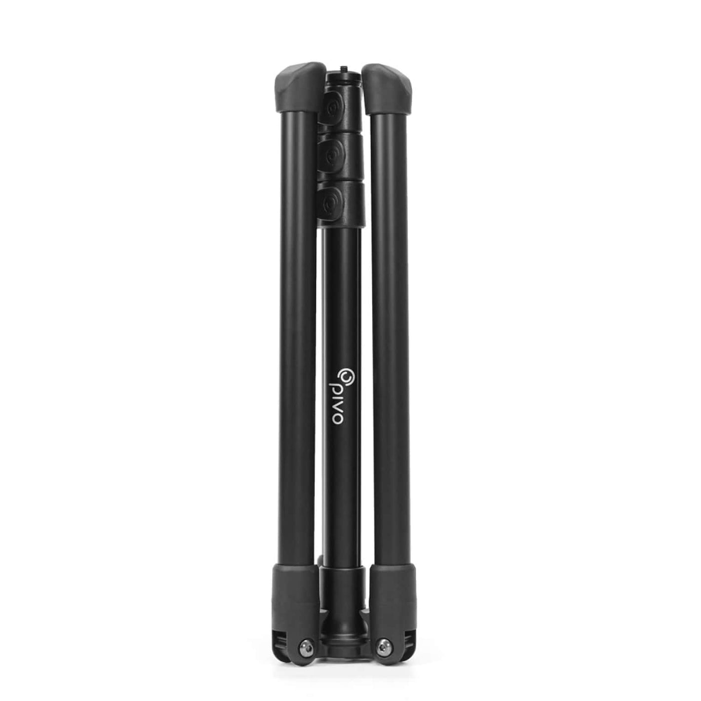 Pivo Tripod folded for portability and stability, ideal for equestrian videography.