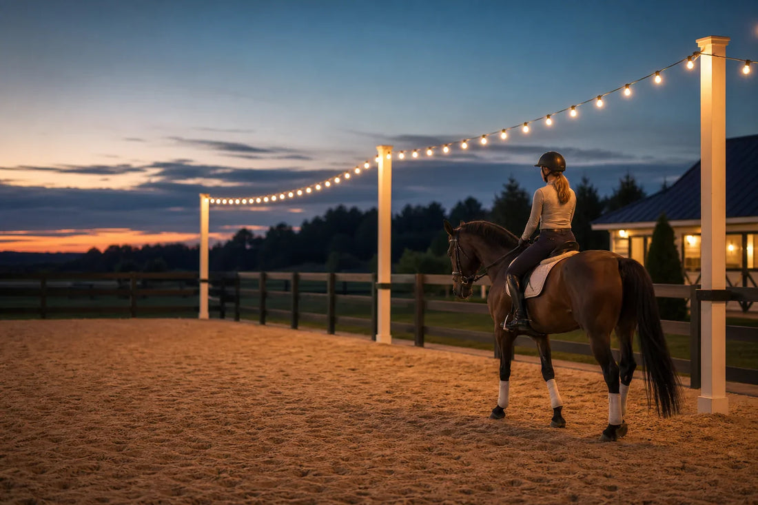 DIY Arena Lights: Cheap Outdoor Riding Arena Lighting