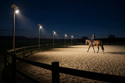 Cheap Solar Lighting for Horse Riding Arenas