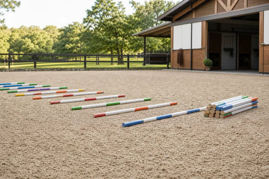 DIY Horse Jump Rails With Landscape Timbers