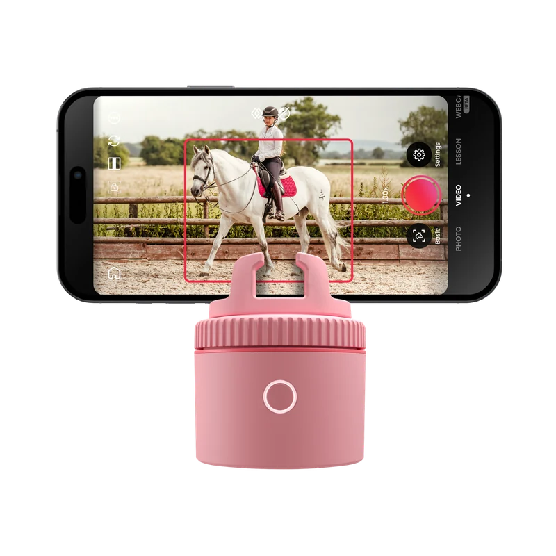 Pivo Pod with a phone tracking a horse and rider